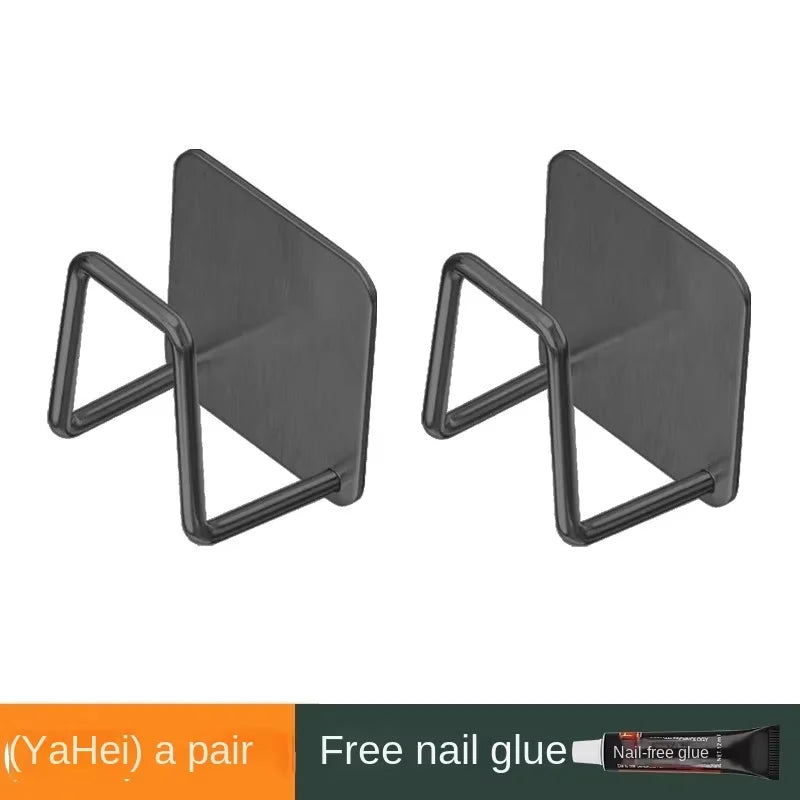 Kitchen 304Stainless Steel Sink Shelf Sponges Storage Holde Adhesive Drain Drying Rack Wall Hooks Storage Organizer Accessories