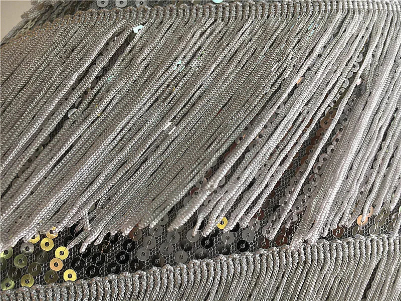 Womens Shiny Sequins Fringe Latin Dance Dress Samba Tango Latin Dance Wear Adults Female Tassel Stage Performance Costume