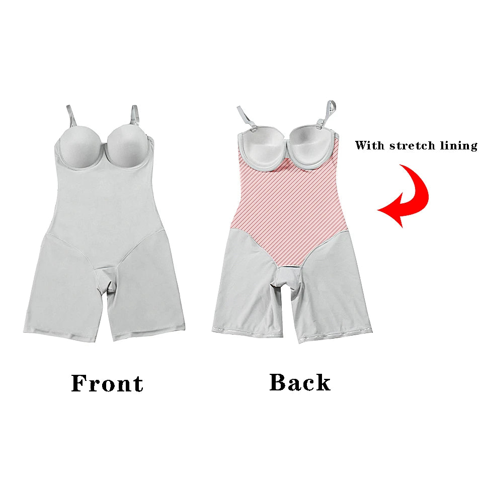 Bodysuit Women Shapewear Body Shaper With Cup Compression Bodies Belly Sheath Waist Trainer Reductive Slimming Underwear