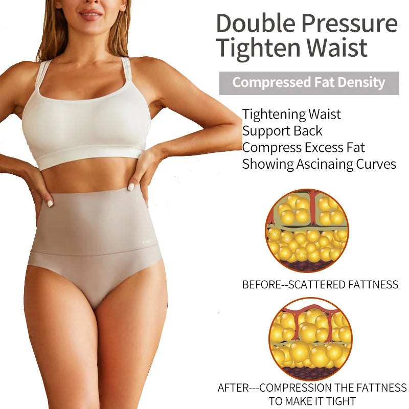 Women Sexy Seamless Shapewear Bodysuit Ice Silk Breathable Tummy Control Butt Lifter Briefs Female Slimming Underwear Finetoo