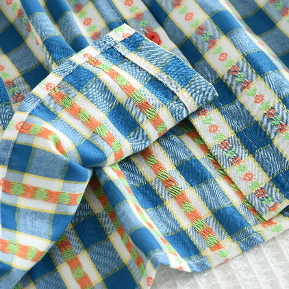 Bear Leader Girls' Summer Fashion Set Children's Flower Print Flying Sleeve Top+Shorts Two Piece Cute Little Girl Refreshing Set