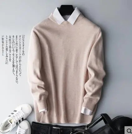 Classic Pullover V-Neck Sweater Men 2024 Autumn Winter Cashmere Cotton Blend Warm Jumper Clothes Pull Homme Man Hombres Sweater