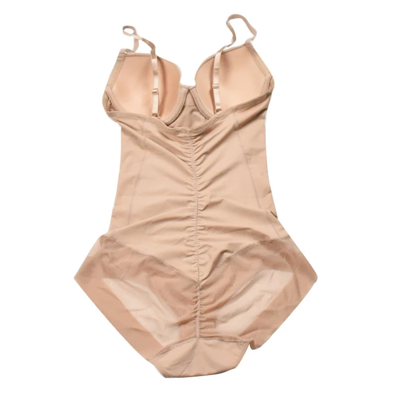 Bodysuit Women Shapewear Body Shaper With Cup Compression Bodies Belly Sheath Waist Trainer Reductive Slimming Underwear