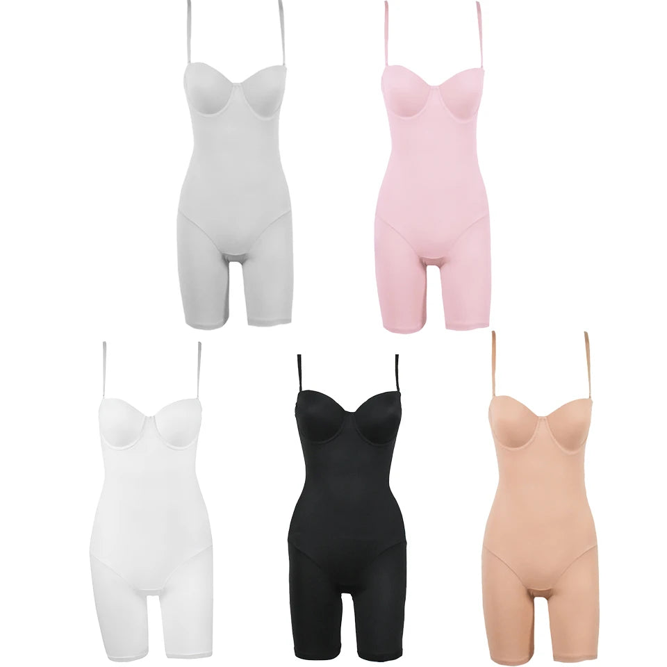 Bodysuit Women Shapewear Body Shaper With Cup Compression Bodies Belly Sheath Waist Trainer Reductive Slimming Underwear