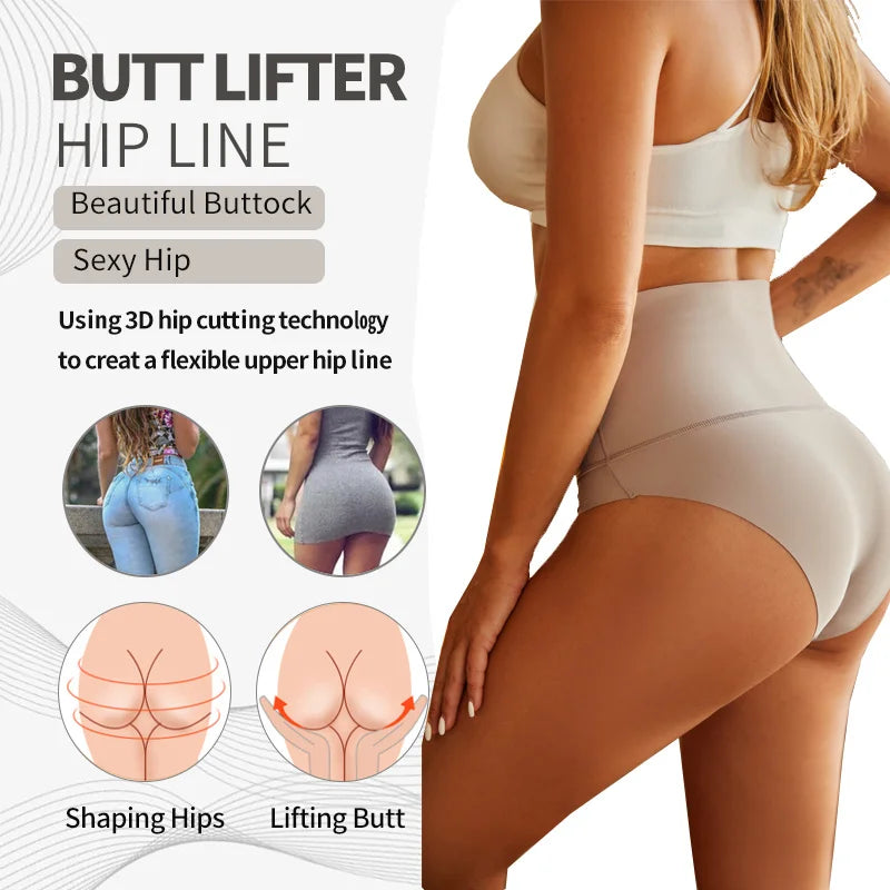 Women Sexy Seamless Shapewear Bodysuit Ice Silk Breathable Tummy Control Butt Lifter Briefs Female Slimming Underwear Finetoo