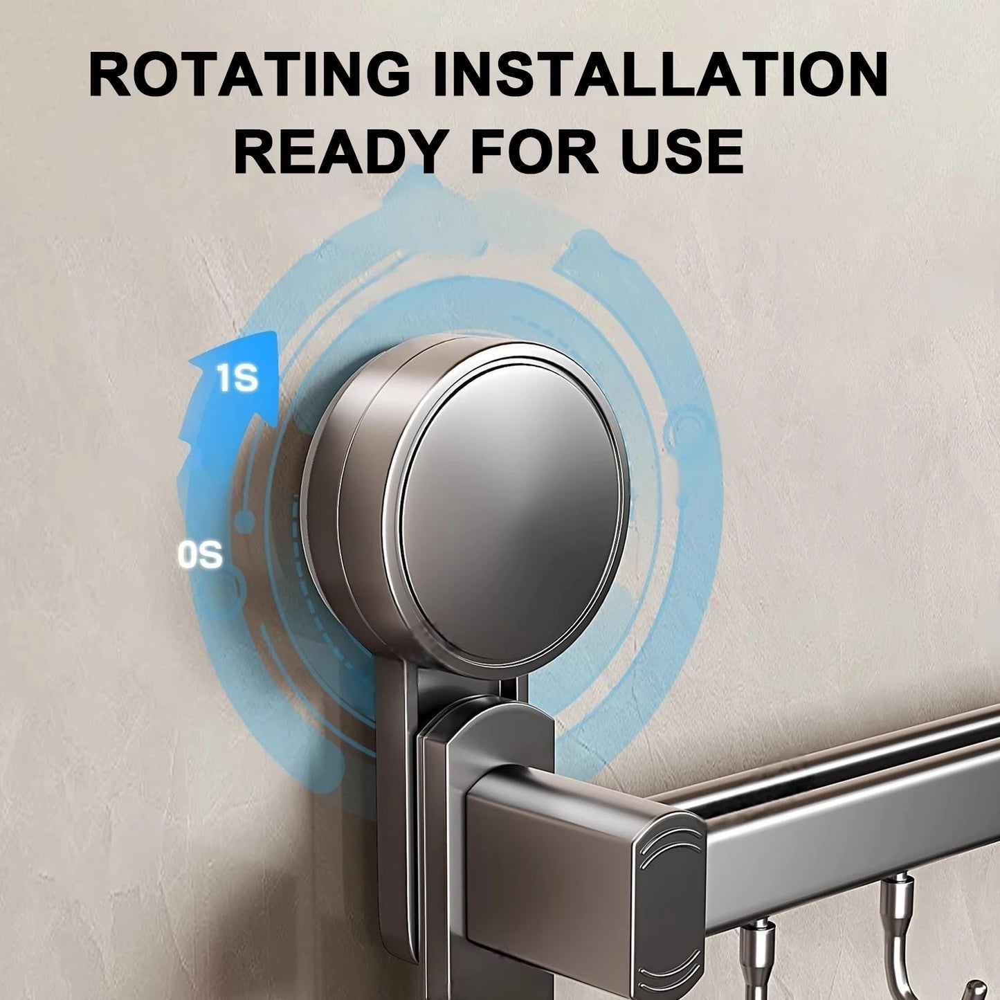 Grey Wall Mounted No-Punch Large Capacity Storage Utensils Metal Kitchen Shelf Skeletonized Drainage Design Easy To Clean