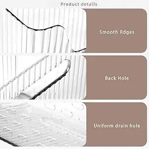 Cloududa Cabinet Door Organizer 1Pcs Adhesive Wall Mounted Organizer Bins Clear Storage Caddy Stackable Basket