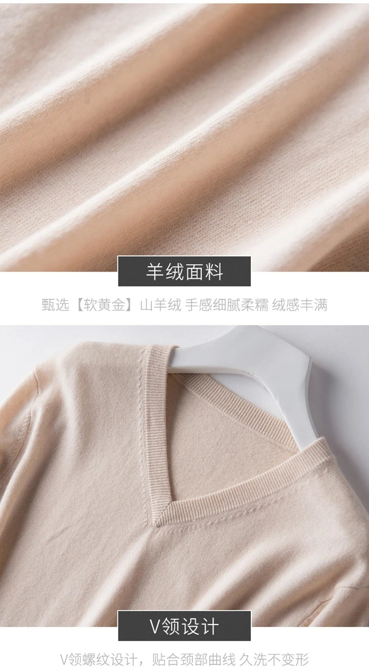 Classic Pullover V-Neck Sweater Men 2024 Autumn Winter Cashmere Cotton Blend Warm Jumper Clothes Pull Homme Man Hombres Sweater