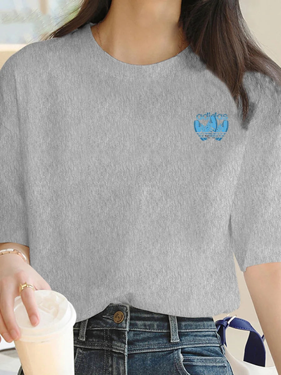 2025 Summer Luxury fashion Milan brand printed T-shirts, pure cotton round-neck casual and trendy Y2K high-end and high quality