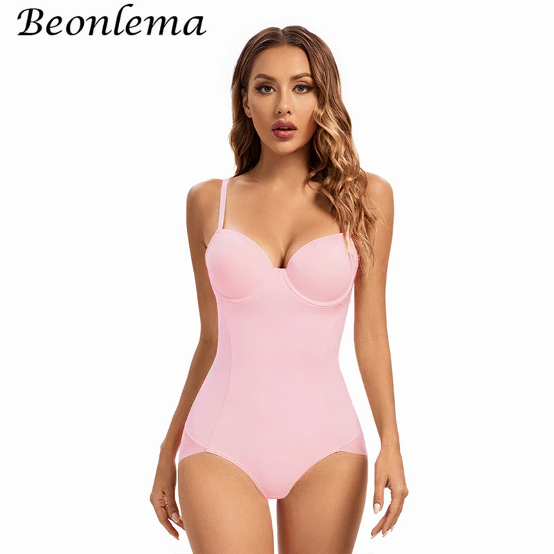 Bodysuit Women Shapewear Body Shaper With Cup Compression Bodies Belly Sheath Waist Trainer Reductive Slimming Underwear