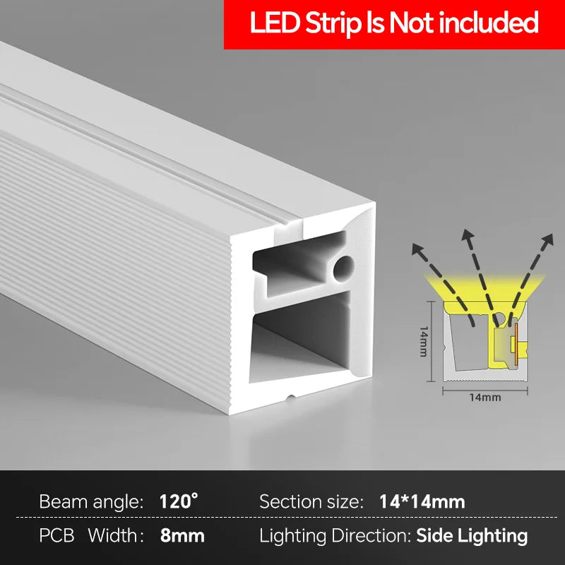 Side Bend Silicone Front Emitting LED Light Channel Flexible Holder Cabinet Kitchen Wardrobe Shelf Lighting