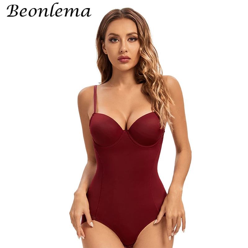 Bodysuit Women Shapewear Body Shaper With Cup Compression Bodies Belly Sheath Waist Trainer Reductive Slimming Underwear