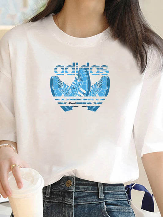 2025 Summer Luxury fashion Milan brand printed T-shirts, pure cotton round-neck casual and trendy Y2K high-end and high quality