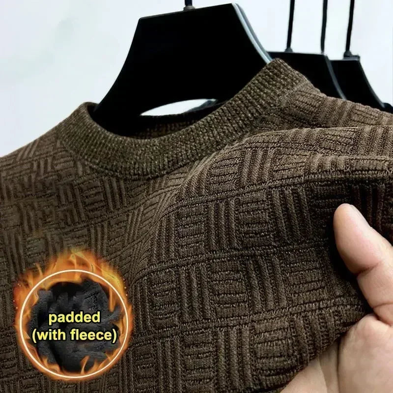 Spring Autumn Pure Wool Pullover Sweater Men O-neck Long-sleeve Cashmere Knitwear Male Clothing Knitted Sweaters Mens Outwear