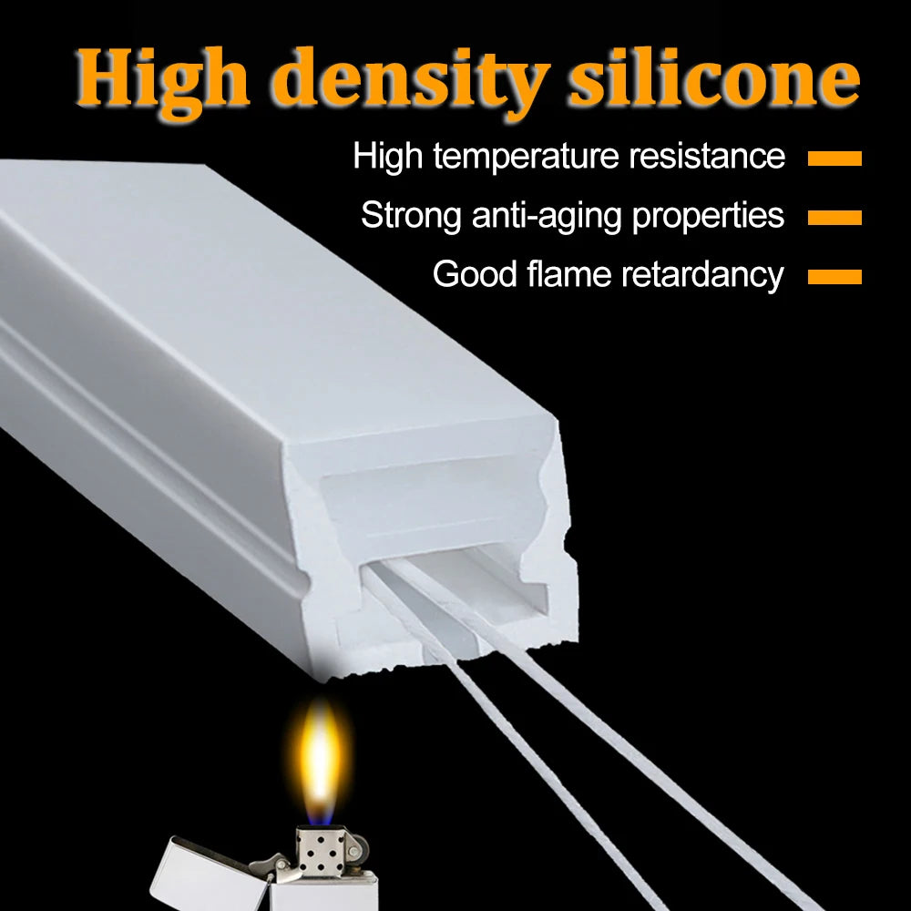 Side Bend Silicone Front Emitting LED Light Channel Flexible Holder Cabinet Kitchen Wardrobe Shelf Lighting