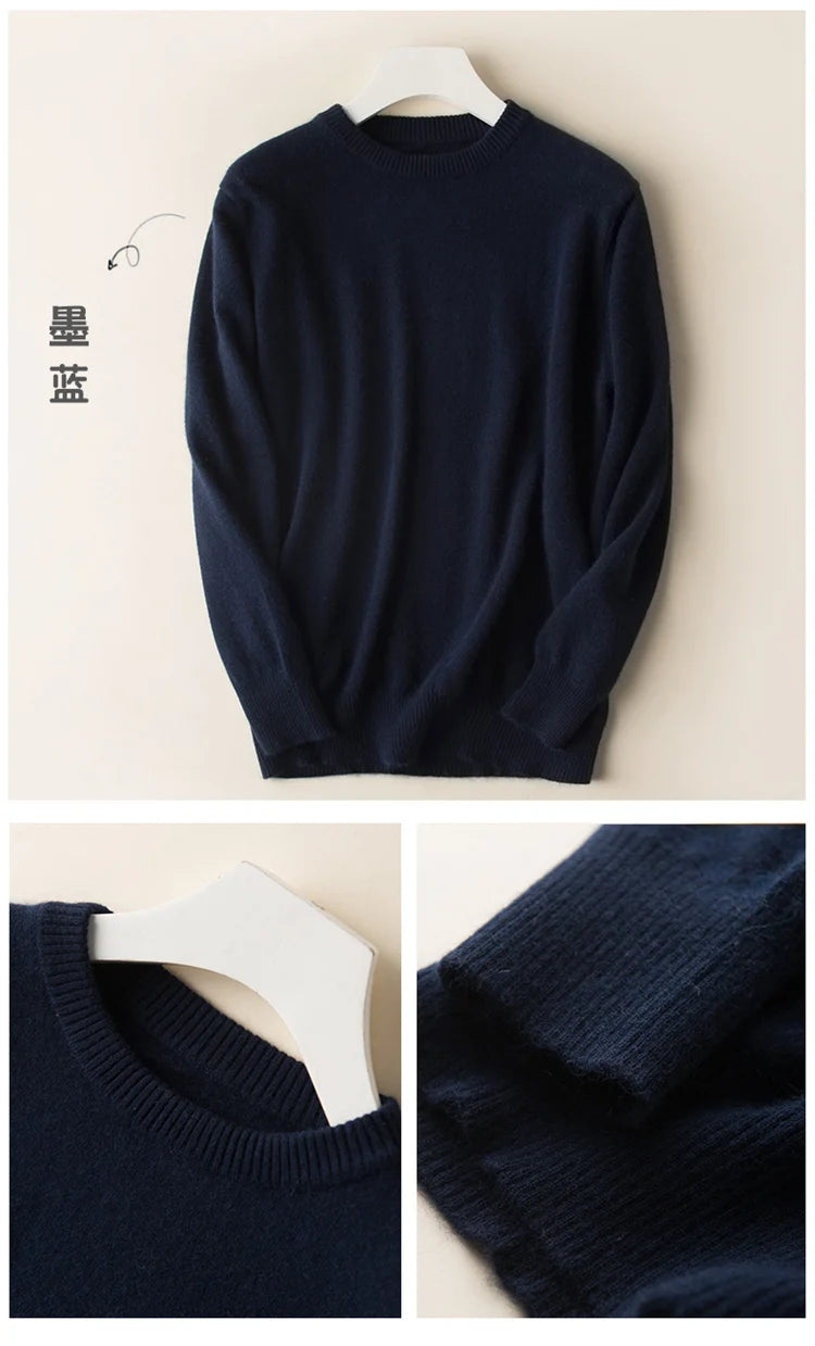 Classic Pullover V-Neck Sweater Men 2024 Autumn Winter Cashmere Cotton Blend Warm Jumper Clothes Pull Homme Man Hombres Sweater