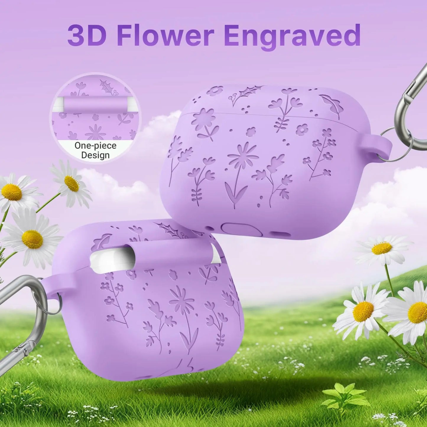 for AirPods Pro 3 Case Engraved Silicone Protector For AirPods Pro 3 Case Cover with Keychain Cleaner Kit for AirPod Pro 3rd Gen