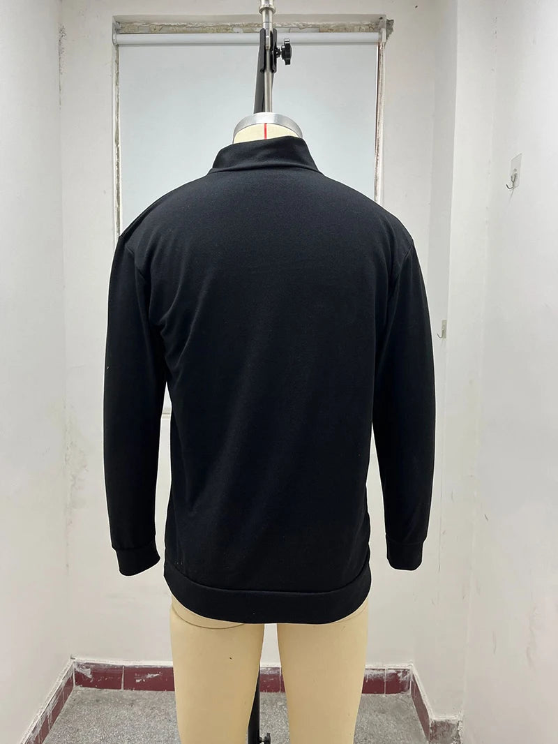 New Men's Sweaters V-neck Long Sleeve Pullover Autumn Lightweight Half Zipper Casual Sweater Outdoor Work Sweatshirts Winter Top