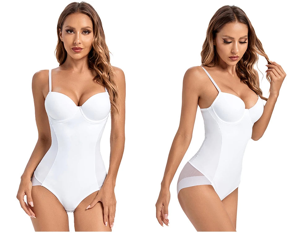 Bodysuit Women Shapewear Body Shaper With Cup Compression Bodies Belly Sheath Waist Trainer Reductive Slimming Underwear
