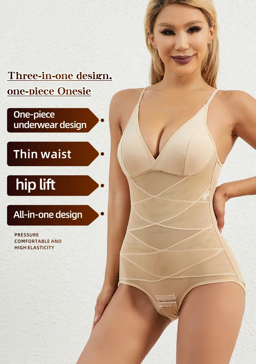 Girdles for Women Sculpting Bodysuit Cross Compression ABS Shaping Slimming Shapewear Full Body Shaper Tummy Control Faja Corset